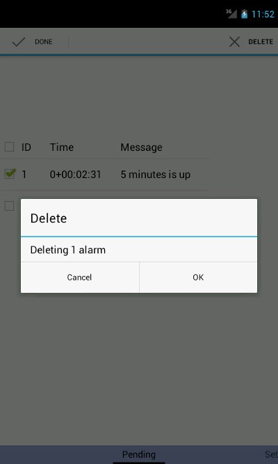 Delete dialog