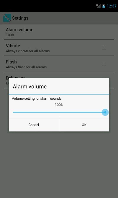 Volume setting